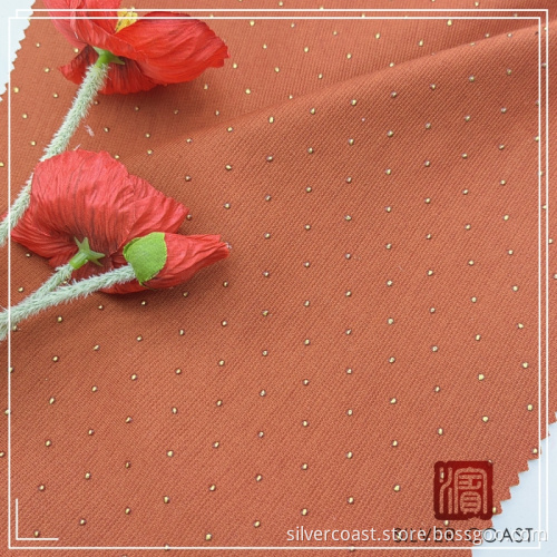 Polyester Rayon Spandex Mixed Fabric with Dewdrop